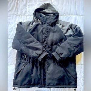 Goose Down Black Hooded Jacket
